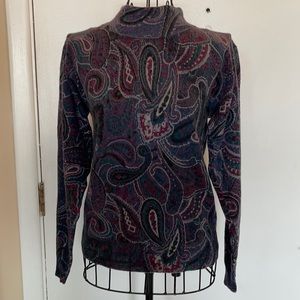 Vintage Carroll Reed lambs wool & rabbit hair paisley sweater